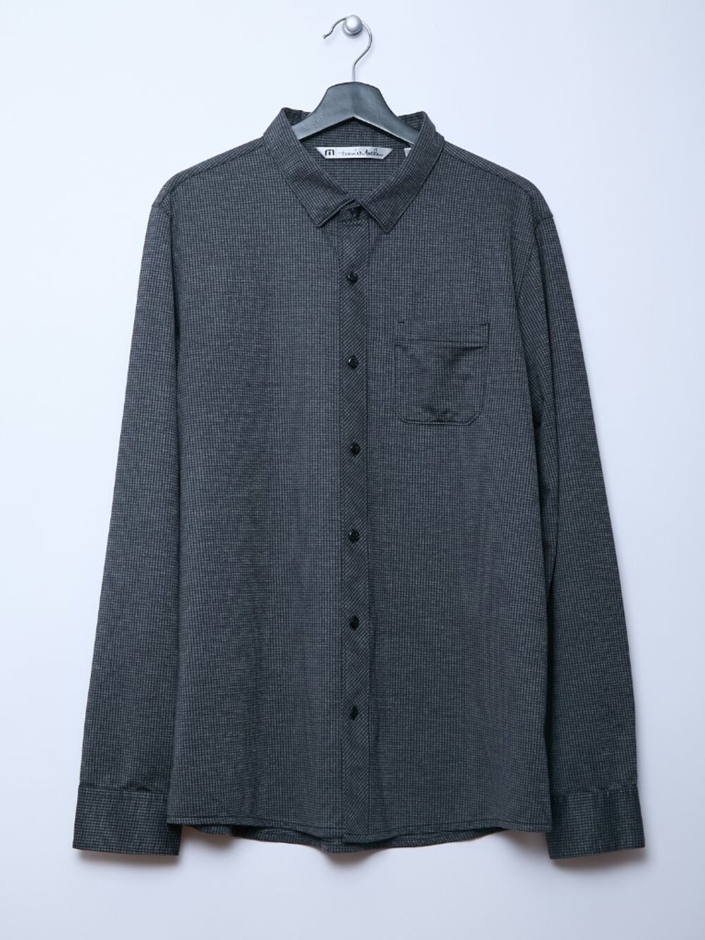Travis Mathew Long Sleeve Button Down Checked Pique Shirt Business Casual XL